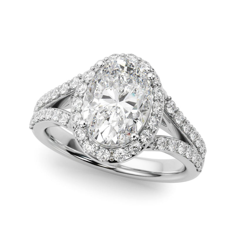 Bella Oval Halo Engagement Ring