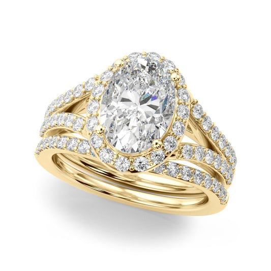 Bella Oval Hidden Halo Engagement Ring
