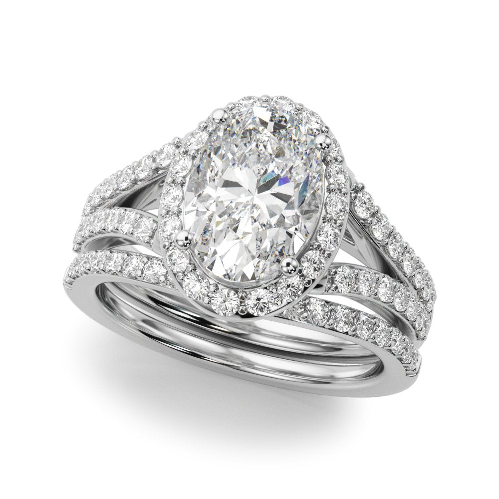 Bella Oval Hidden Halo Engagement Ring