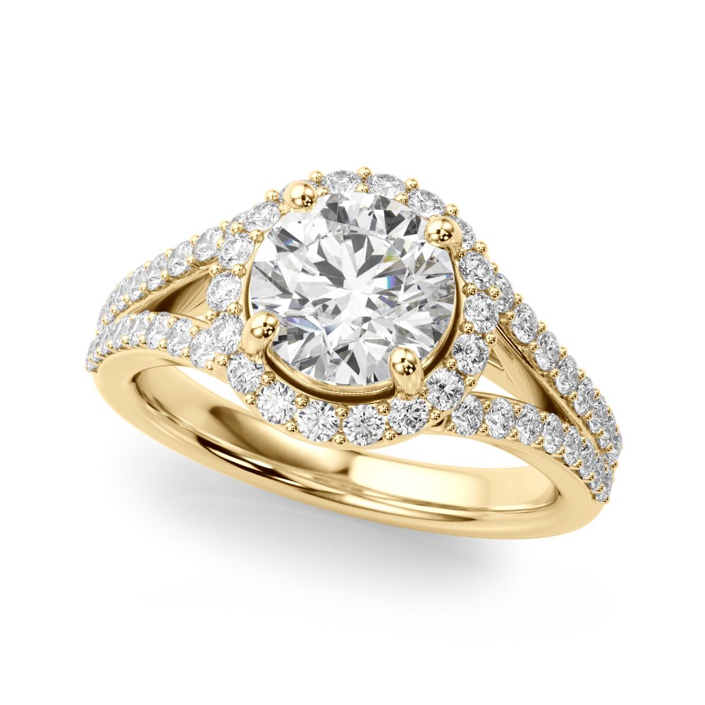 Aline Round Halo Engagement Ring