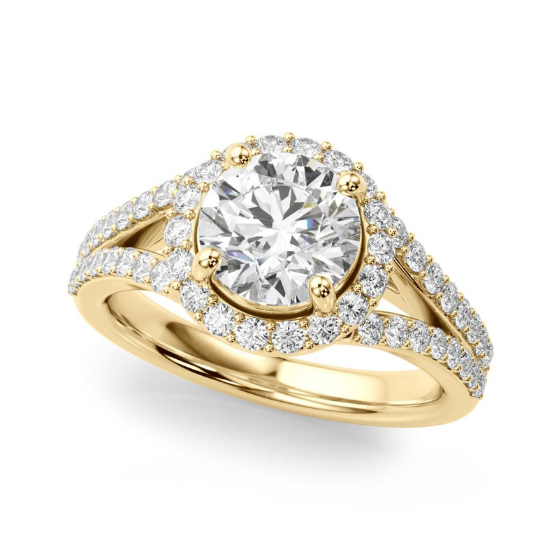 Aline Round Halo Engagement Ring