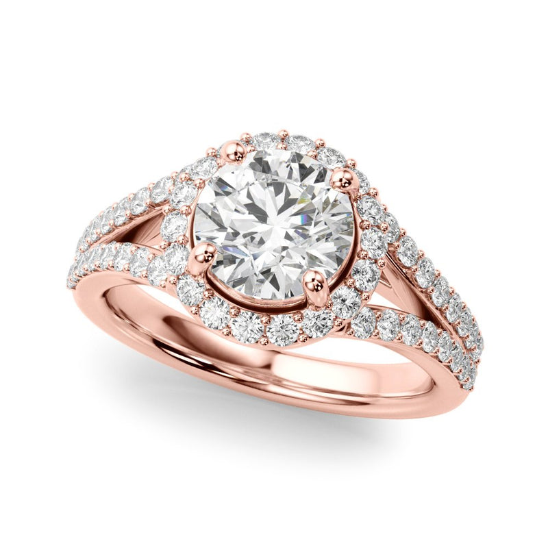 Aline Round Halo Engagement Ring