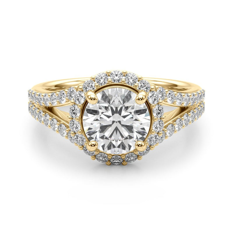 Aline Round Halo Engagement Ring