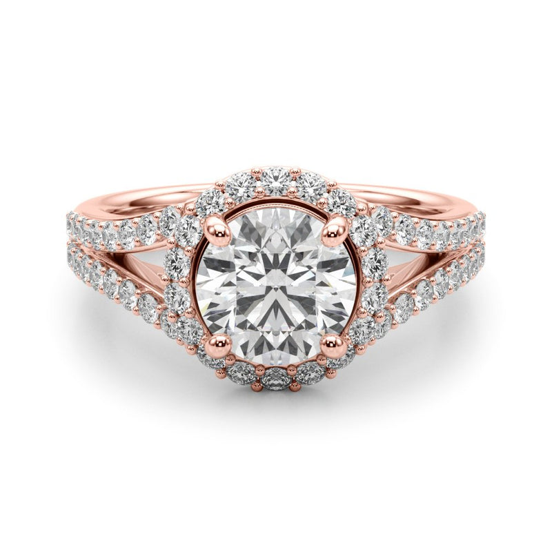 Aline Round Halo Engagement Ring