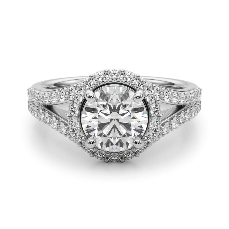 Aline Round Halo Engagement Ring