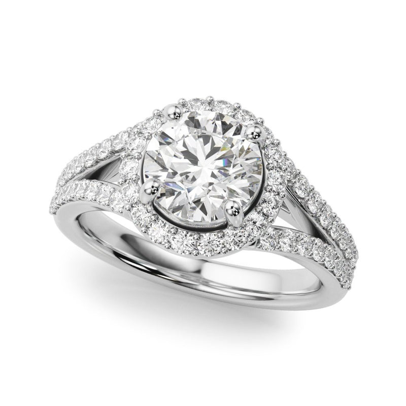 Aline Round Halo Engagement Ring