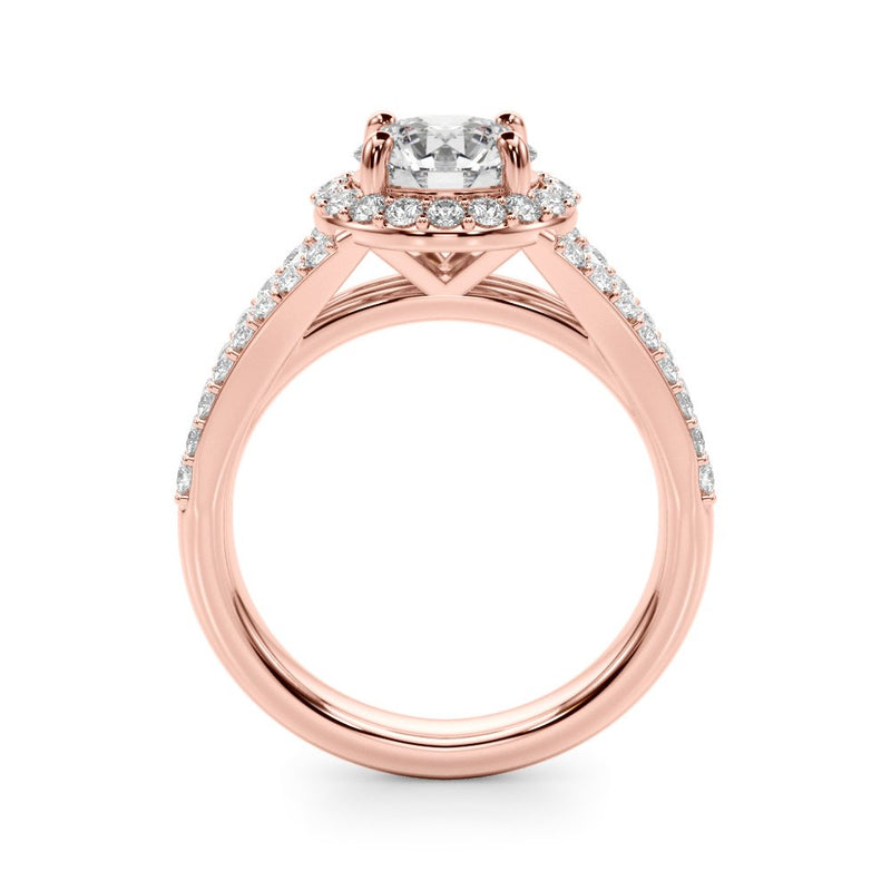 Aline Round Halo Engagement Ring