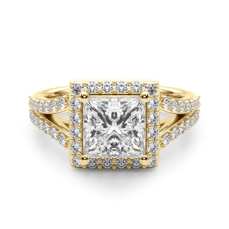 Yara Princess Cut Halo Engagement Ring