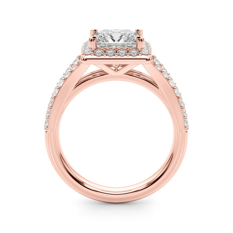 Yara Princess Cut Halo Engagement Ring