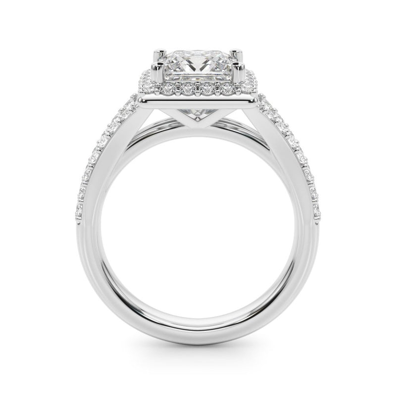 Yara Princess Cut Halo Engagement Ring