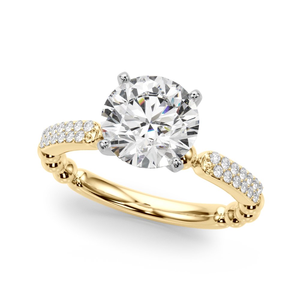 Vera Round Pave Engagement Ring