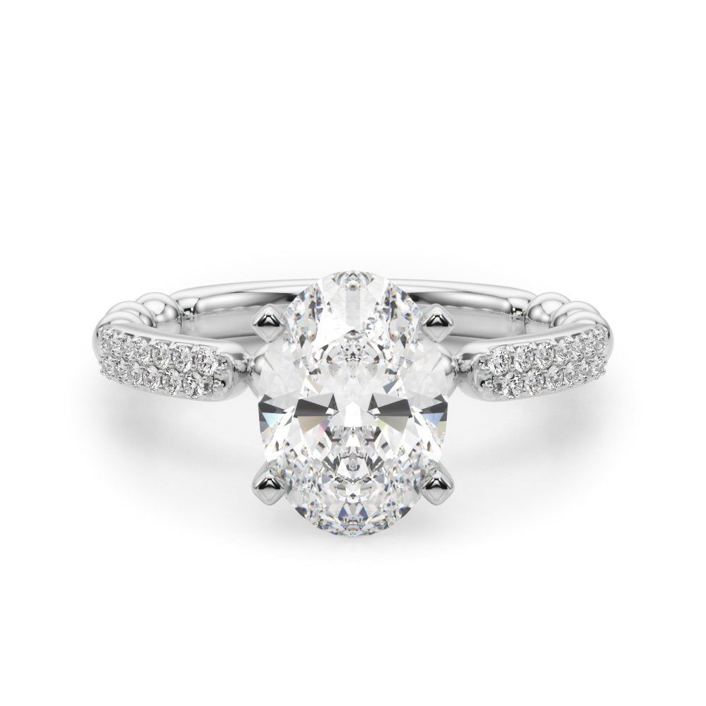 Vera Round Pave Engagement Ring