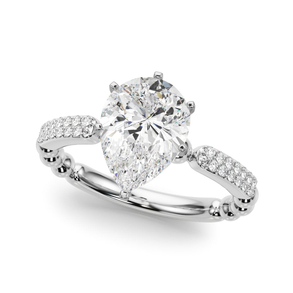 Vera Round Pave Engagement Ring
