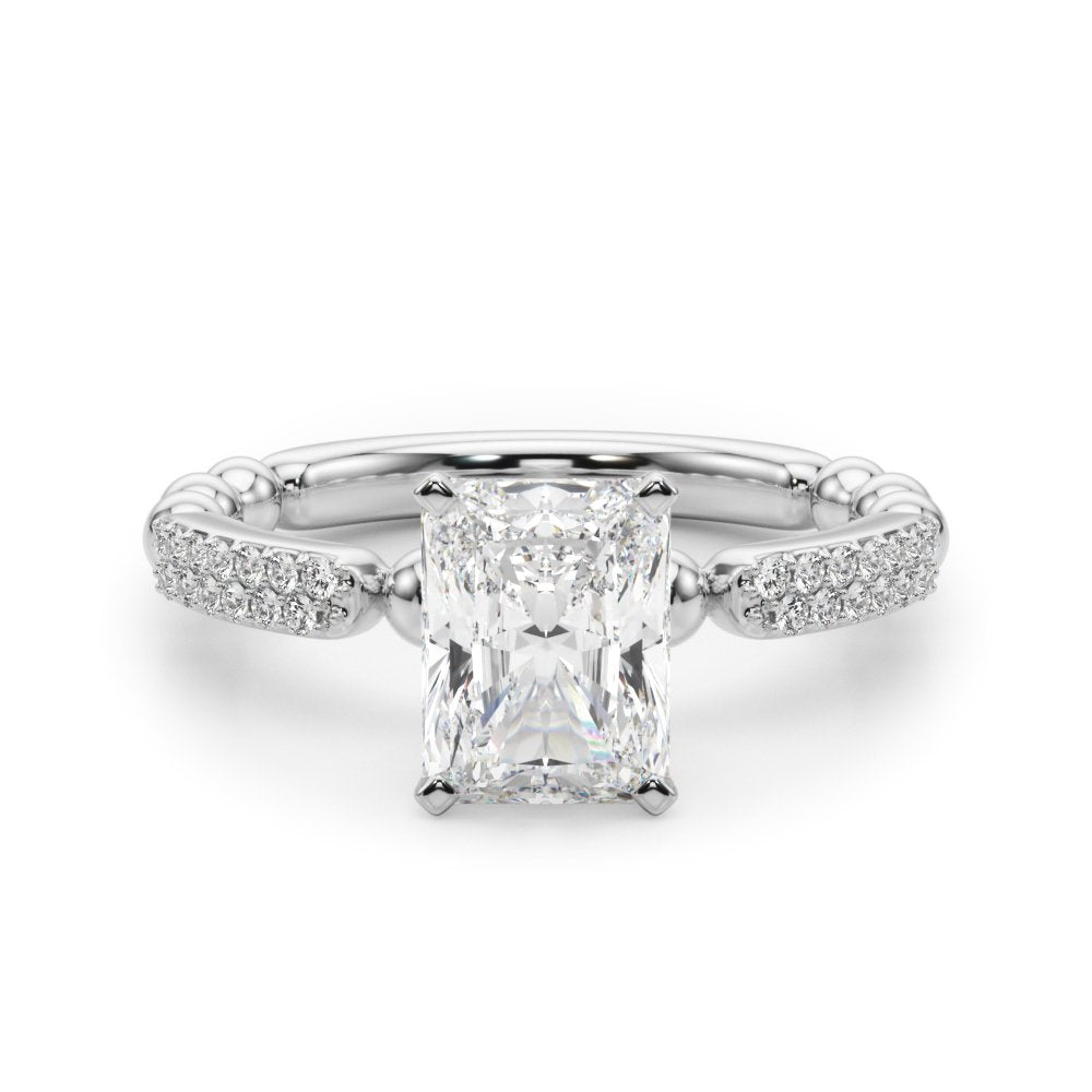 Vera Round Pave Engagement Ring