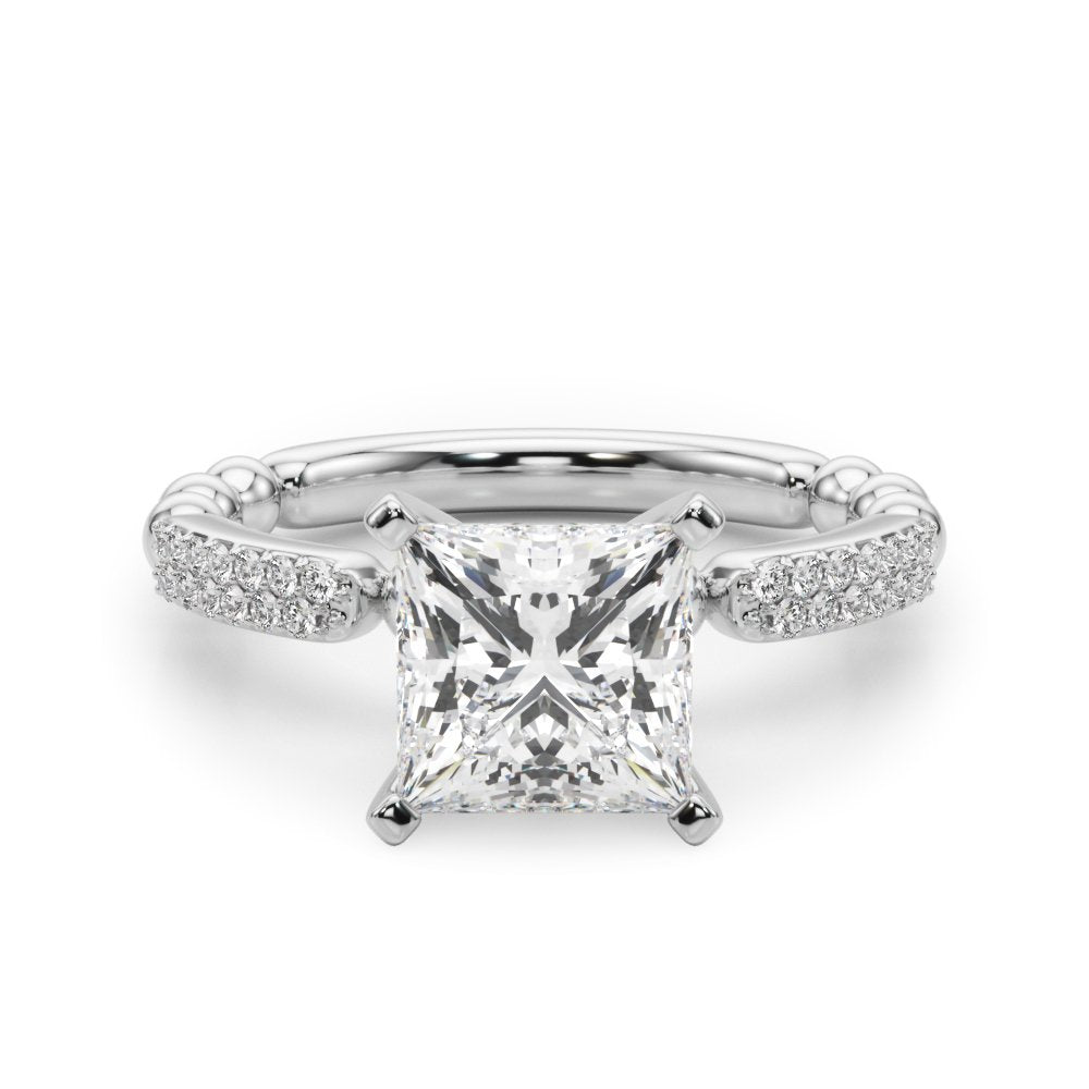 Vera Round Pave Engagement Ring