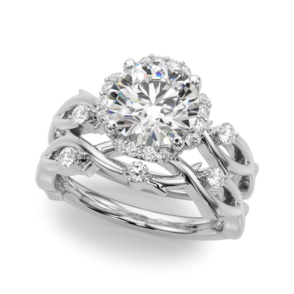 Tara Round Hidden Halo Engagement Ring