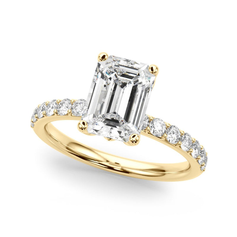 Stella Emerald Cut Hidden Halo Engagement Ring