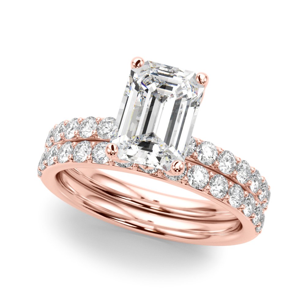 Stella Emerald Cut Hidden Halo Engagement Ring