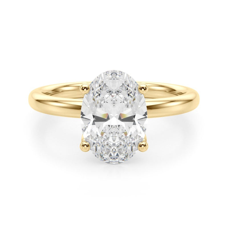 Siena Oval Hidden Halo Engagement Ring