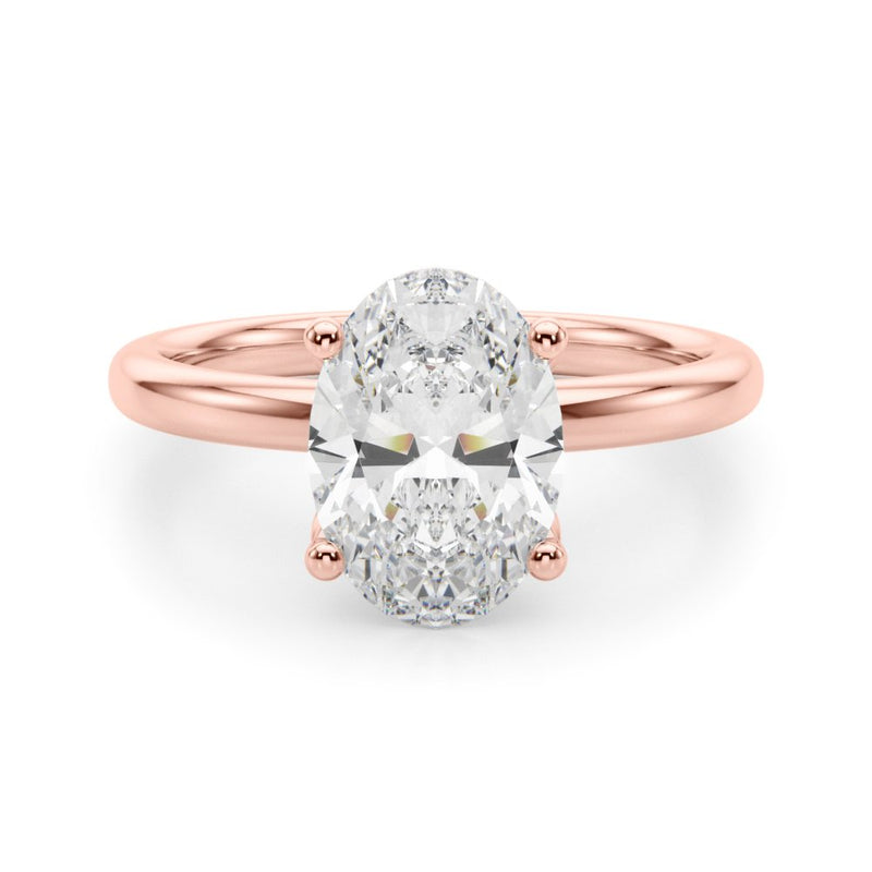 Siena Oval Hidden Halo Engagement Ring
