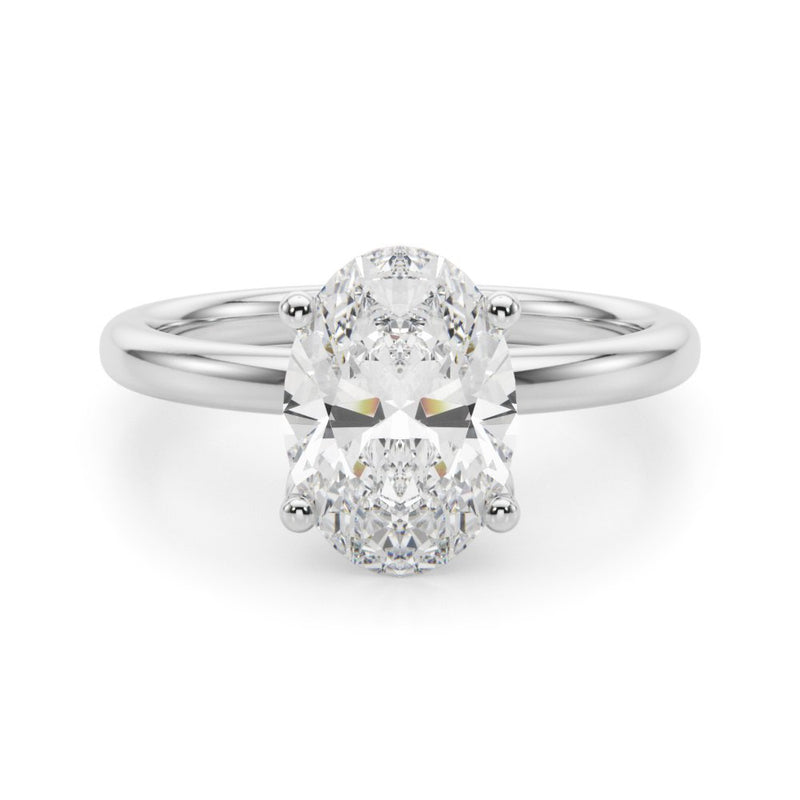 Siena Oval Hidden Halo Engagement Ring