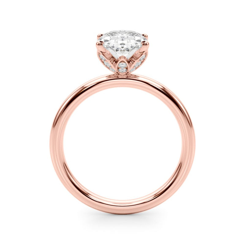 Siena Oval Hidden Halo Engagement Ring
