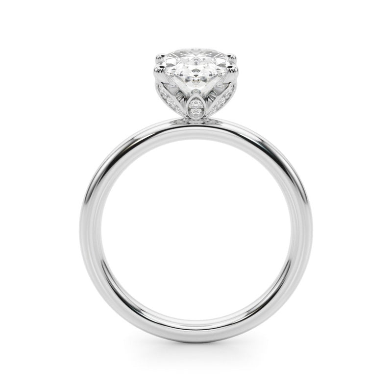 Siena Oval Hidden Halo Engagement Ring