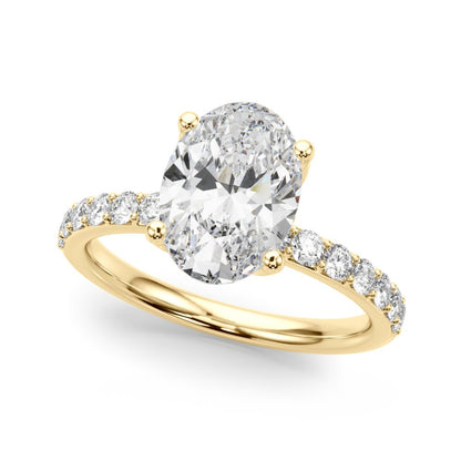 Adriana Oval Single Row Engagement Ring