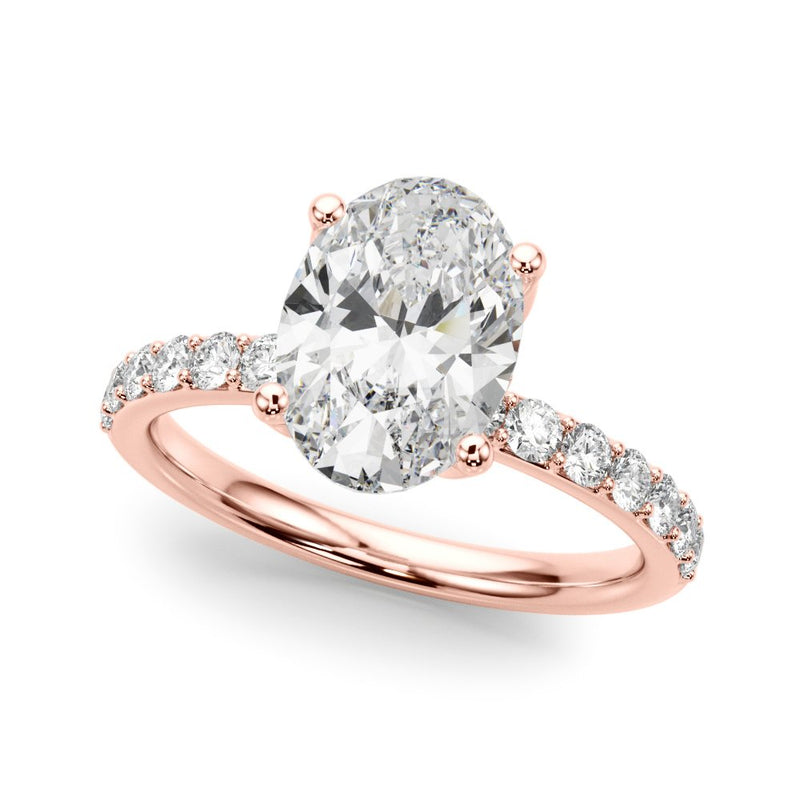 Adriana Oval Single Row Engagement Ring