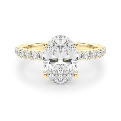 Adriana Oval Single Row Engagement Ring