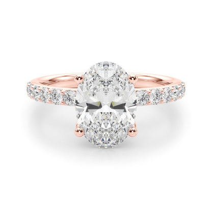 Adriana Oval Single Row Engagement Ring