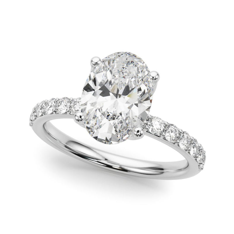Adriana Oval Single Row Engagement Ring