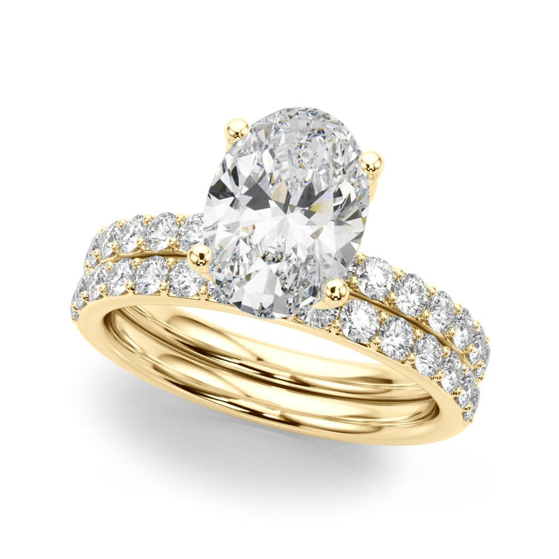 Adriana Oval Single Row Engagement Ring