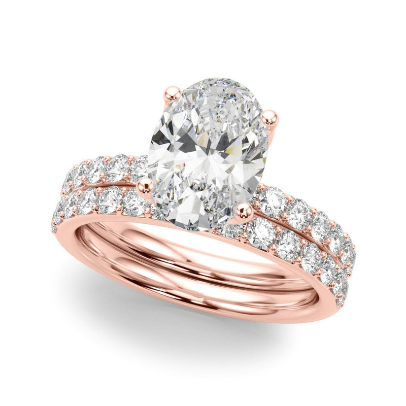 Adriana Oval Single Row Engagement Ring