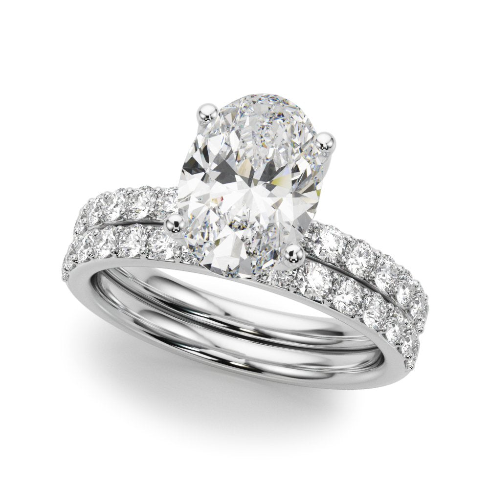 Adriana Oval Single Row Engagement Ring