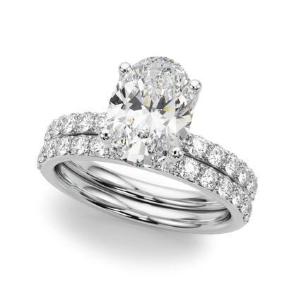 Adriana Oval Single Row Engagement Ring