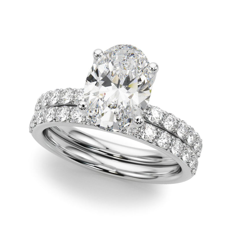 Adriana Oval Single Row Engagement Ring