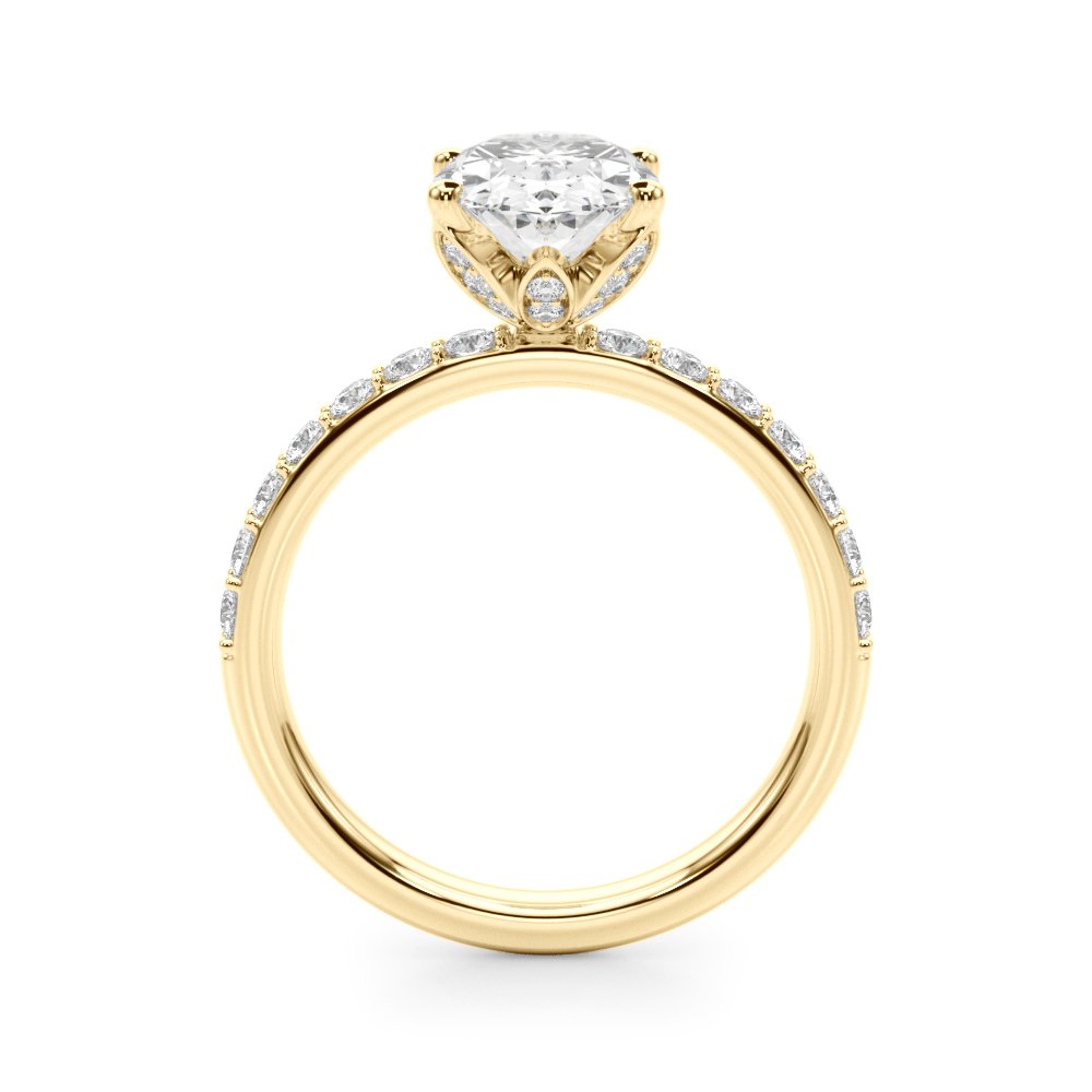 Adriana Oval Single Row Engagement Ring