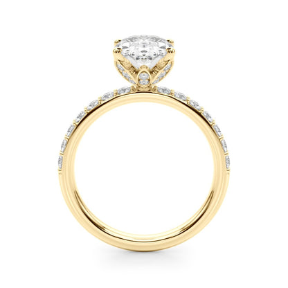 Adriana Oval Single Row Engagement Ring