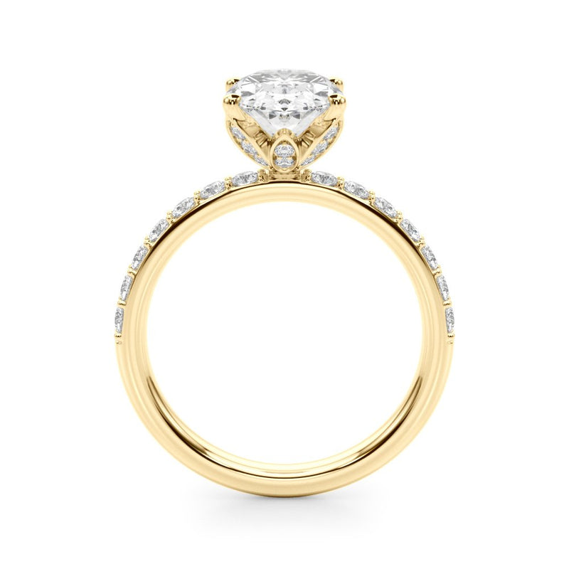Adriana Oval Single Row Engagement Ring