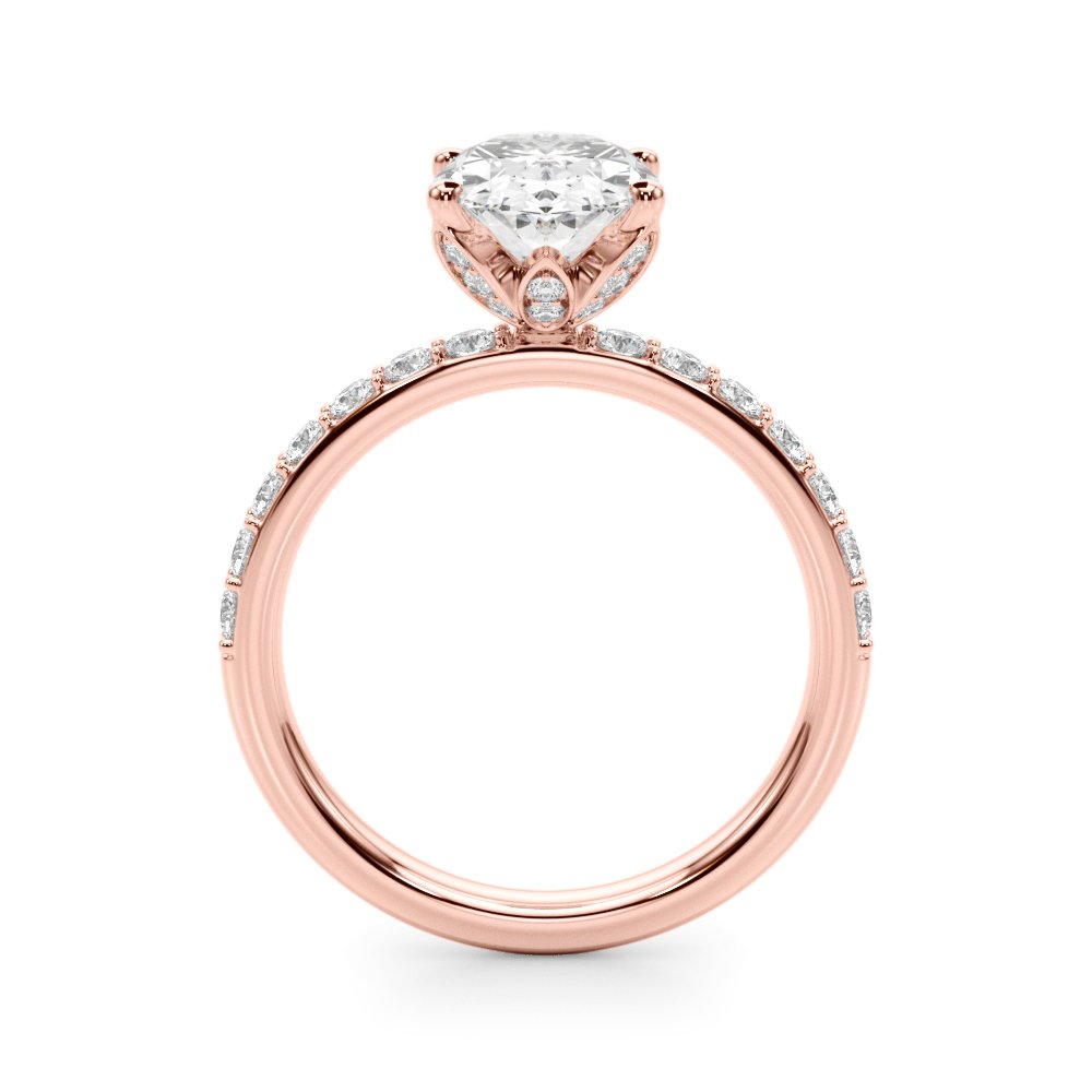 Adriana Oval Single Row Engagement Ring