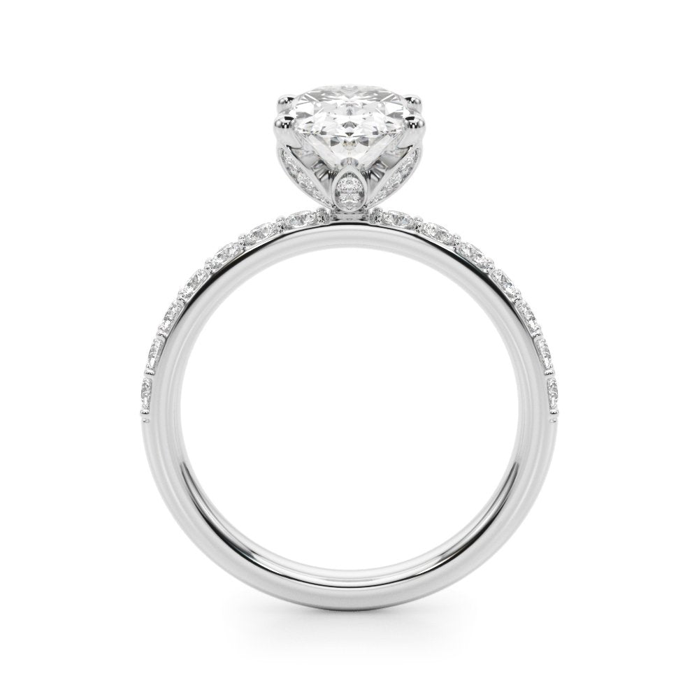 Adriana Oval Single Row Engagement Ring