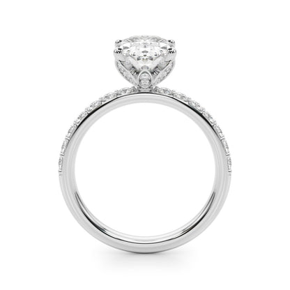 Adriana Oval Single Row Engagement Ring