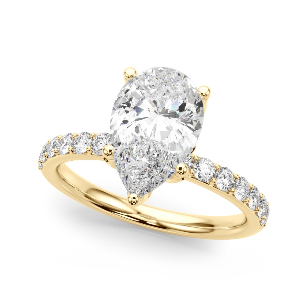 Beatrice Pear Hidden Halo Engagement Ring