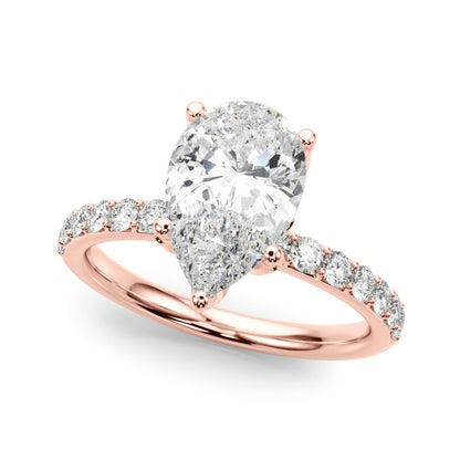 Beatrice Pear Hidden Halo Engagement Ring