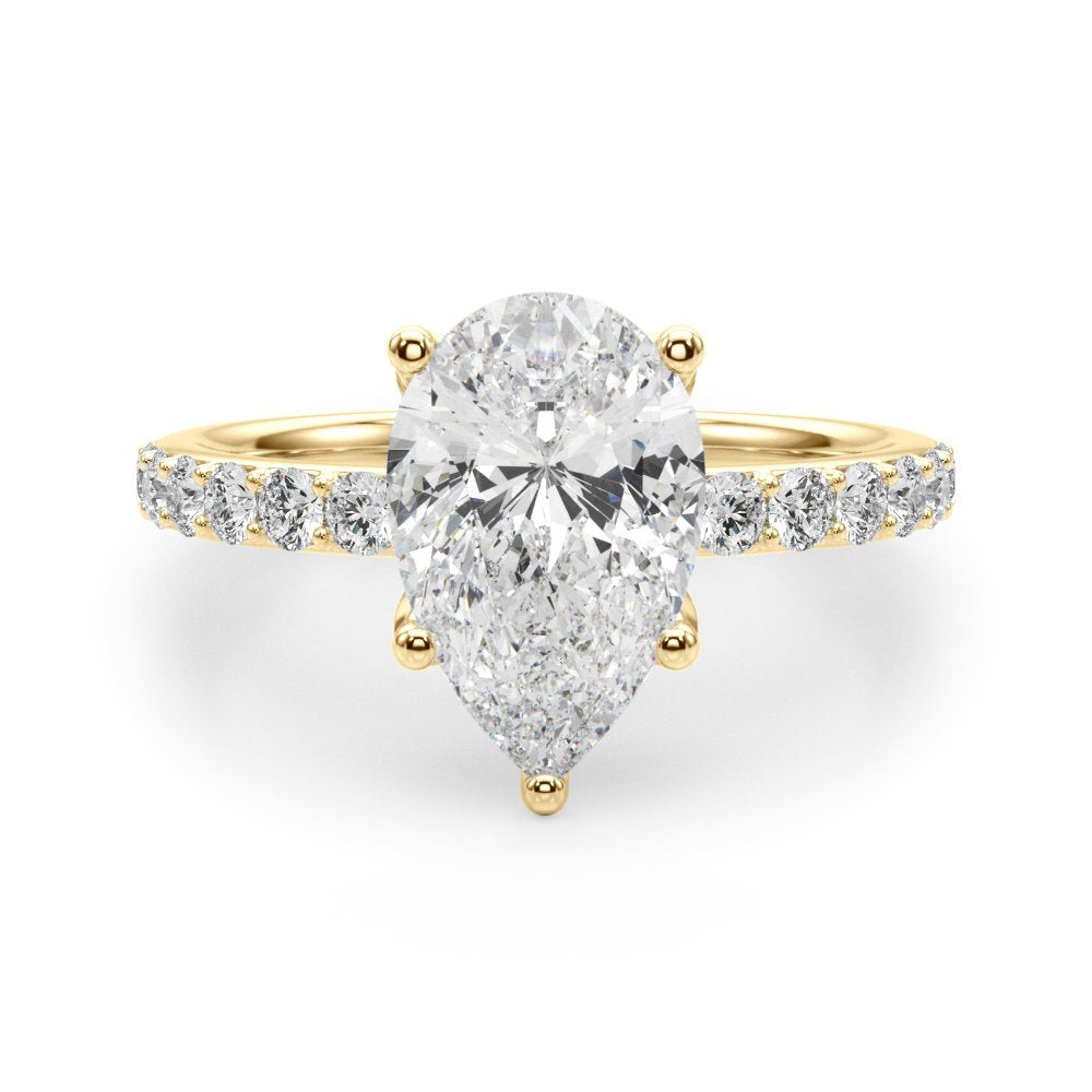 Beatrice Pear Hidden Halo Engagement Ring