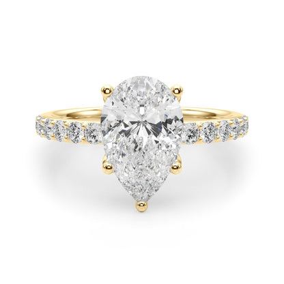 Beatrice Pear Hidden Halo Engagement Ring