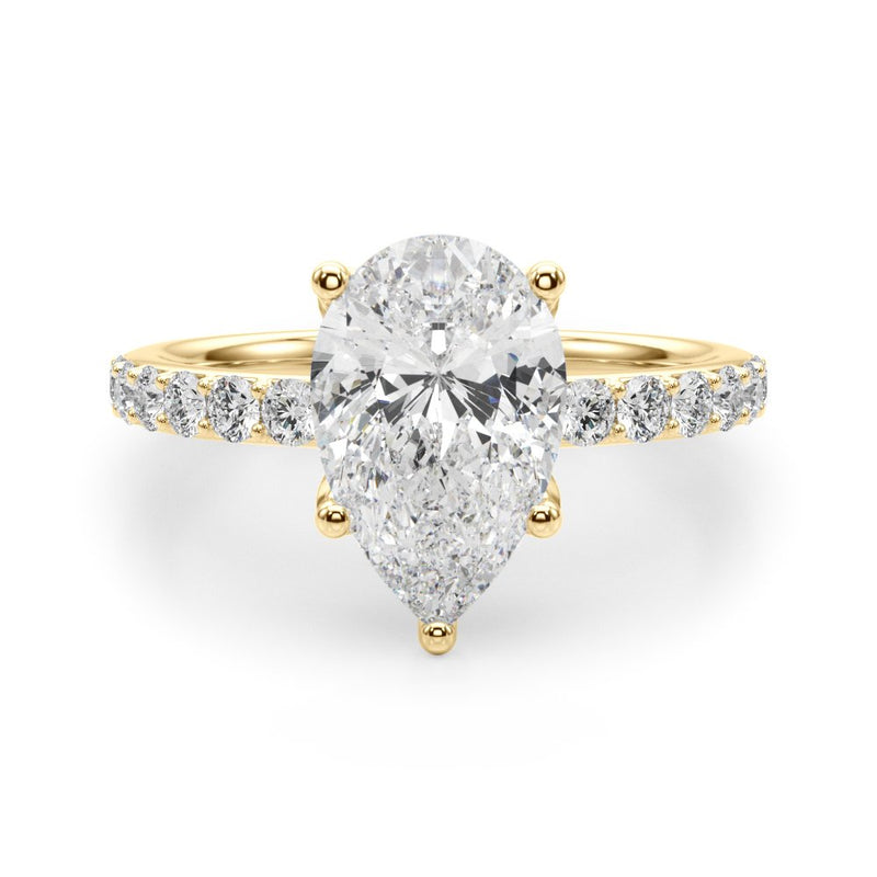 Beatrice Pear Hidden Halo Engagement Ring