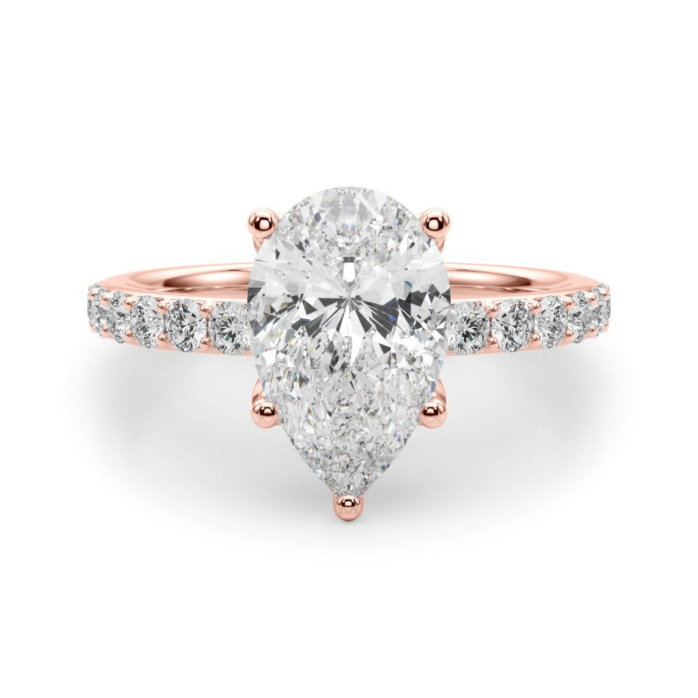 Beatrice Pear Hidden Halo Engagement Ring