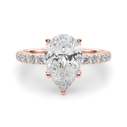 Beatrice Pear Hidden Halo Engagement Ring